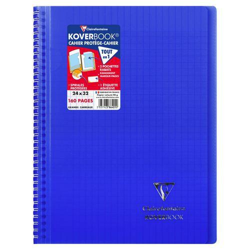 Koverbook reliure intégrale enveloppante PP transparent 24x32cm 160p Séyès coloris assortis livré en boîte prê thumbnail image 1