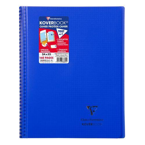 Koverbook reliure intégrale enveloppante PP transparent 24x32cm 160p Q.5x5 coloris assortis livré en boîte prê thumbnail image 1