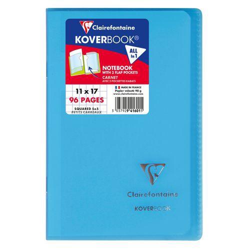Koverbook carnet piqué polypro transparent 11x17cm 96p Q.5x5 coloris assortis thumbnail image 1