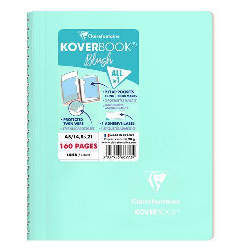 Carnet A5 intégral koverbook blush Ligné 160 pages - Clairefontaine thumbnail image 1