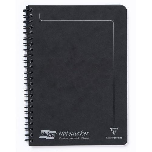 Europa A5 Notemaker reliure intégrale Noir 14,8x21cm 120p détachligné thumbnail image 1