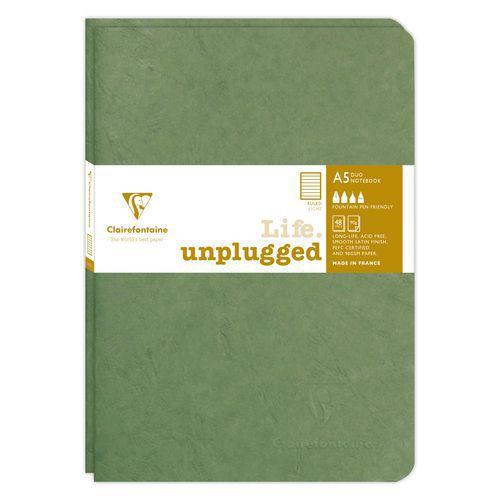 Age Bag DUO set de 2 cahiers piqués 14,8x21cm 96p ligné vert thumbnail image 1