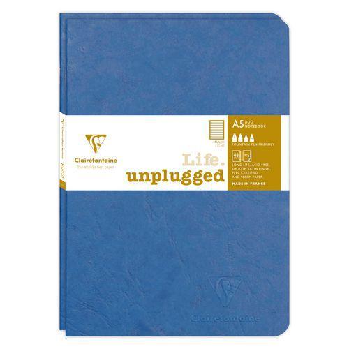 Age Bag DUO set de 2 cahiers piqués 14,8x21cm 96p ligné bleu thumbnail image 1