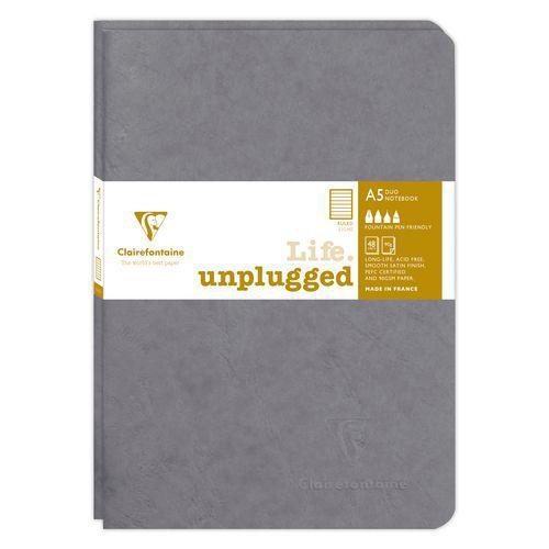 Age Bag DUO set de 2 cahiers piqués 14,8x21cm 96p ligné gris thumbnail image 1