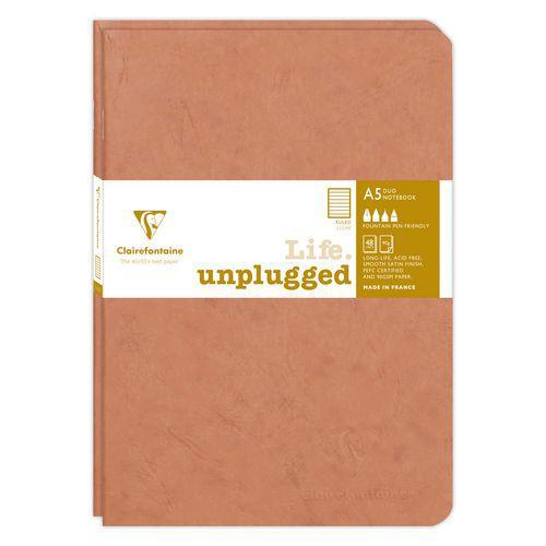 Age Bag DUO set de 2 cahiers piqués 14,8x21cm 96p ligné tabac thumbnail image 1