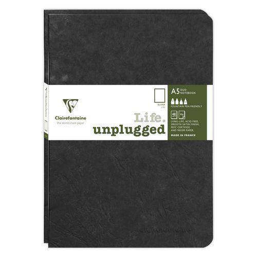 Age Bag DUO set de 2 cahiers piqués 14,8x21cm 96p uni noir thumbnail image 1