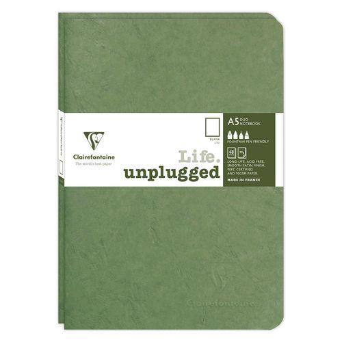 Age Bag DUO set de 2 cahiers piqués 14,8x21cm 96p uni vert thumbnail image 1