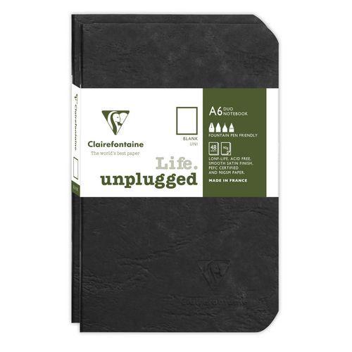 Age Bag DUO set de 2 cahiers piqués 9x14cm 96p uni noir thumbnail image 1