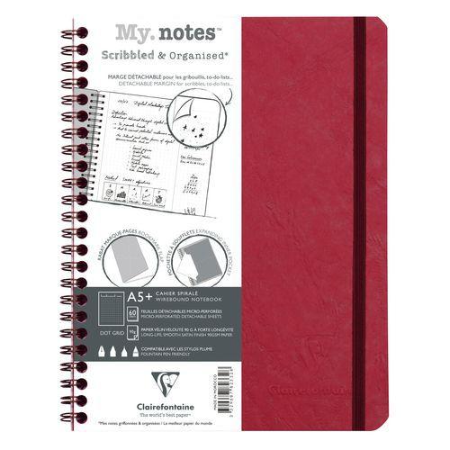 Age Bag My.Notes carnet reliure intégrale à marge détachable 16x21cm 120p détachDOT rouge thumbnail image 1