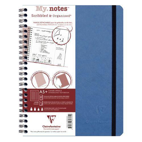 Age Bag My.Notes carnet reliure intégrale à marge détachable 16x21cm 120p détachligné bleu thumbnail image 1