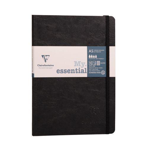 Age Bag My.Essential carnet cousu dos carré 14,8x21cm 192p 5x5 Noir papier ivoire 90g thumbnail image 1
