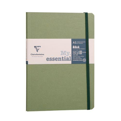 Age Bag My.Essential carnet cousu dos carré 14,8x21cm 192p 5x5 Vert papier ivoire 90g thumbnail image 1
