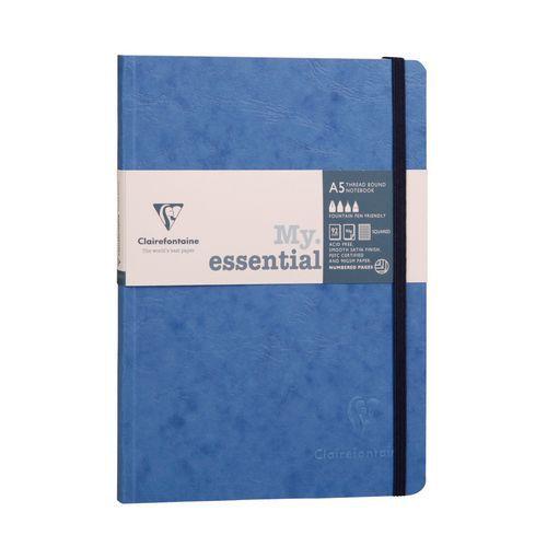Age Bag My.Essential carnet cousu dos carré 14,8x21cm 192p 5x5 Bleu papier ivoire 90g thumbnail image 1