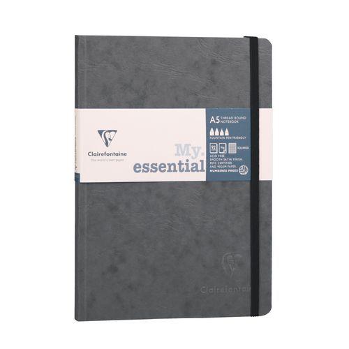 Age Bag My.Essential carnet cousu dos carré 14,8x21cm 192p 5x5 Gris papier ivoire 90g thumbnail image 1
