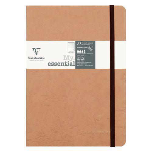 Age Bag My.Essential carnet cousu dos carré 14,8x21cm 192p DOT Tabac papier ivoire 90g thumbnail image 1