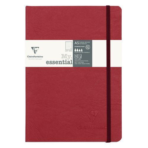 Age Bag My.Essential carnet cousu dos carré 14,8x21cm 192p DOT Rouge papier ivoire 90g thumbnail image 1