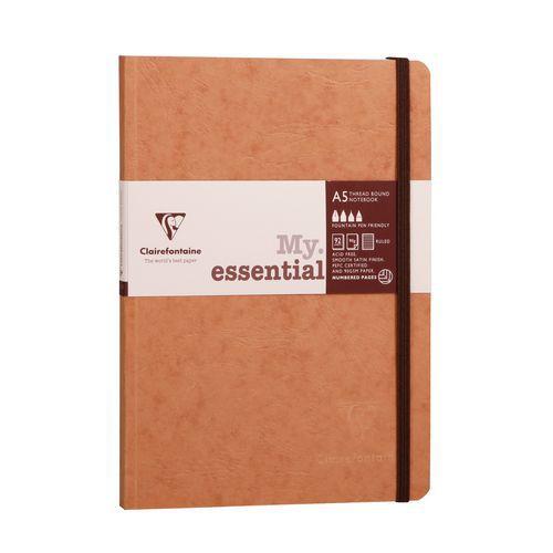 Age Bag My.Essential carnet cousu dos carré 14,8x21cm 192p ligné Tabac papier ivoire 90g thumbnail image 1