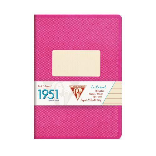 1951 cahier piqué Framboise 14,8x21cm 96p ligné thumbnail image 1