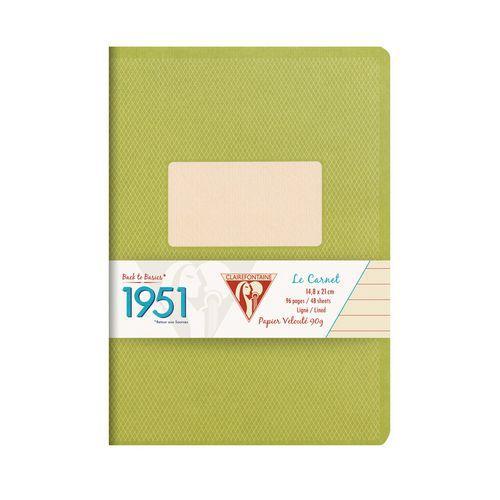 1951 cahier piqué Vert 14,8x21cm 96p ligné thumbnail image 1