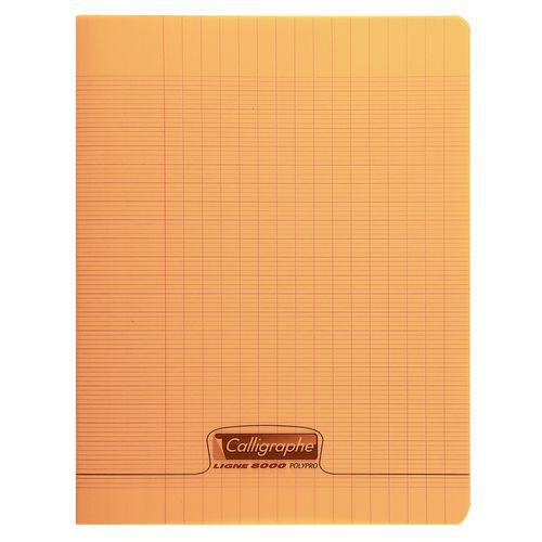 8000 POLYPRO, Cahier piqué orange 17x22cm 32p séyès 90g thumbnail image 1