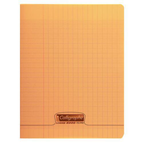 8000 POLYPRO, Cahier piqué orange 17x22cm 48p séyès 90g thumbnail image 1