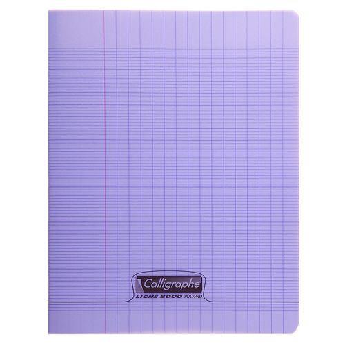 8000 POLYPRO, Cahier piqué violet 24x32cm 48p séyès 90g thumbnail image 1