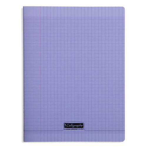 8000 POLYPRO, Cahier piqué violet 21x29,7cm 192p séyès 90g thumbnail image 1