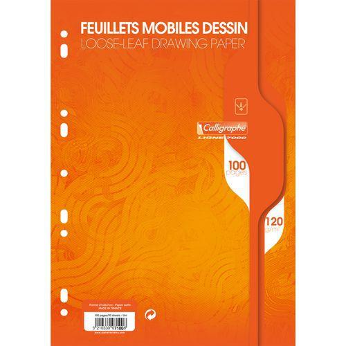 7000, Feuillets mobiles dessin s/film 21x29,7 100p uni 120g thumbnail image 1