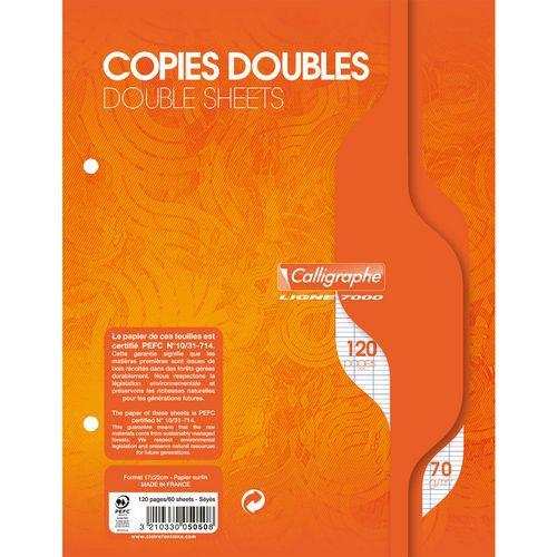 Copies doubles sous film 7000 17x22 cm Seyès - Calligraphe thumbnail image 1
