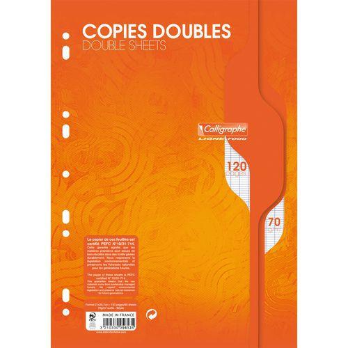 7000, Copies doubles perforées s/film 21x29,7 120p séyès 70g thumbnail image 1