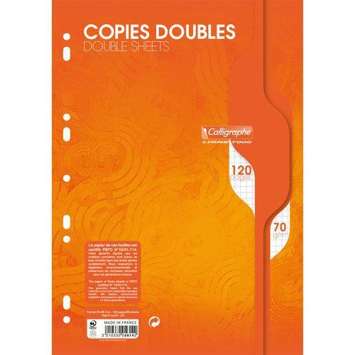 Illustration de : Copies doubles perfo sous film 7000 A4 5x5 - Calligraphe