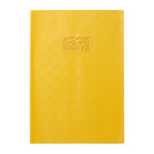 Protège-cahier+Marque-page grain madras 22/100ème 21x29,7 jaune + porte étiquette thumbnail image 1
