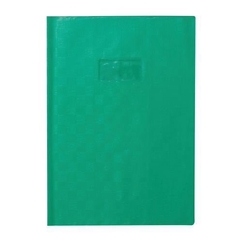 Protège-cahier+Marque-page grain madras 22/100ème 21x29,7 vert + porte étiquette thumbnail image 1