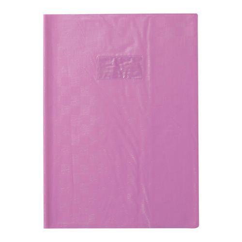 Protège-cahier+Marque-page grain madras 22/100ème 21x29,7 violet + porte étiquette thumbnail image 1