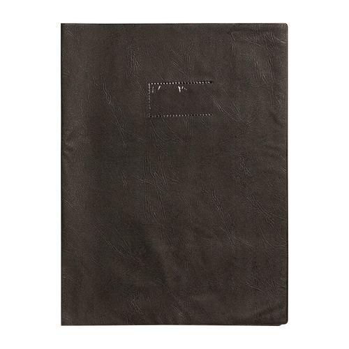 Protège-cahier grain cuir 20/100ème 21x29,7 noir + porte étiquette thumbnail image 1