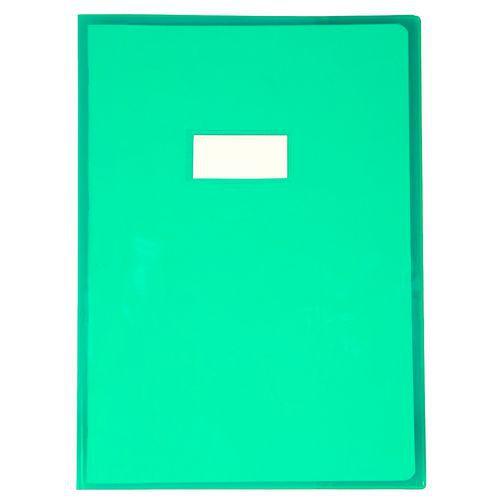 Protège-cahier Cristal Luxe 22/100ème 21x29,7 transparent vert + porte étiquette thumbnail image 1