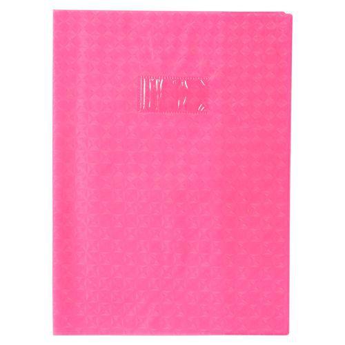 Protège-cahier grain losange 18/100ème 21x29,7 rose + porte étiquette thumbnail image 1