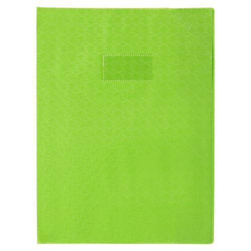 Protège-cahier grain losange 18/100ème 21x29,7 vert clair + porte étiquette thumbnail image 1
