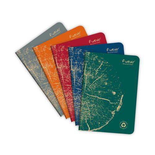 FOREVER premium carnet piqué 14,8x21cm 90g recyclé 96p Q.5x5 coloris assortis thumbnail image 1