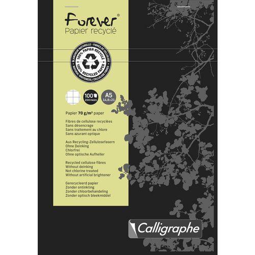 FOREVER, Bloc agrafes en tête 14,8x21 200p Q.5x5 70g recyclé thumbnail image 1