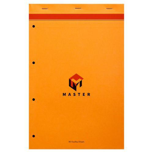Bloc Master Orange agrafé 80F 80g A4+ détachable perfo 4 trous Q.5x5 thumbnail image 1
