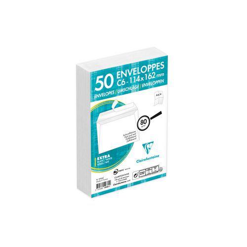 Enveloppes extra blanc C6 80g - Clairefontaine thumbnail image 1