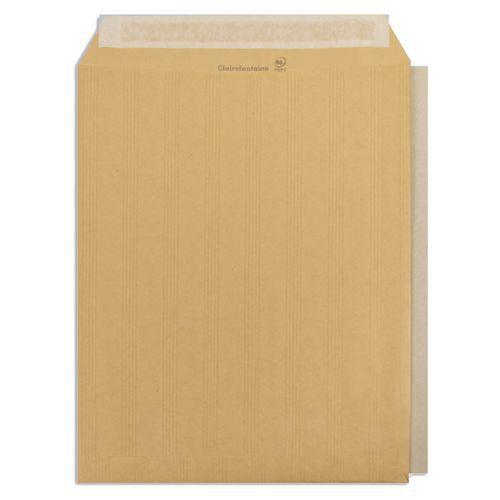 Boite 100 pochettes carton auto.adh 260x330 Kraft 90g thumbnail image 1