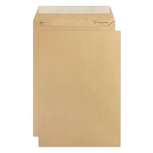 Boite 250 pochettes auto.adh 229x324 Kraft Mille raies 90g thumbnail image 1