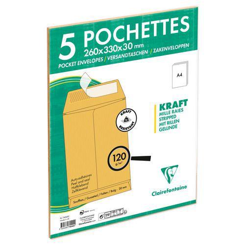 Pochettes à soufflet kraft sous film thumbnail image 1