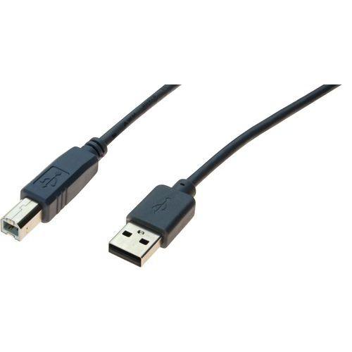 Illustration de : Cordon éco USB 2.0 type A /B gris