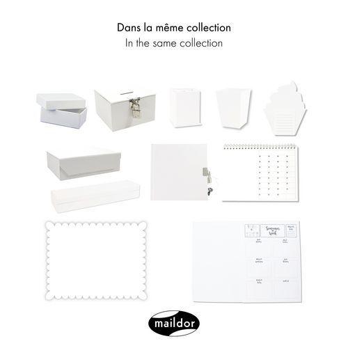 Illustration de : Gamme blanche calendrier perpétuel - Maildor