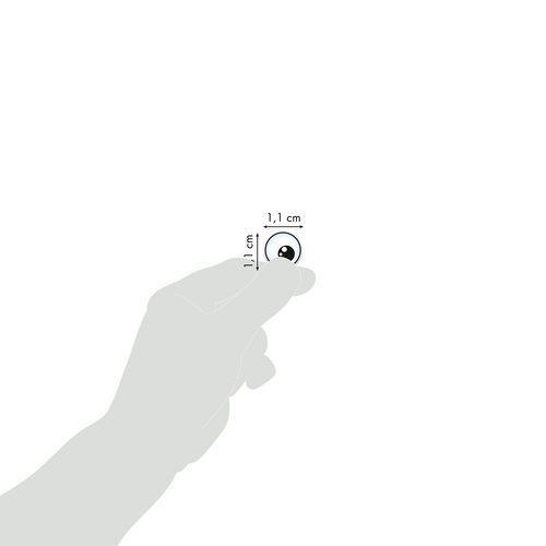 Illustration de : Etui 28 stickers 3d cooky 1 planche yeux - Maildor