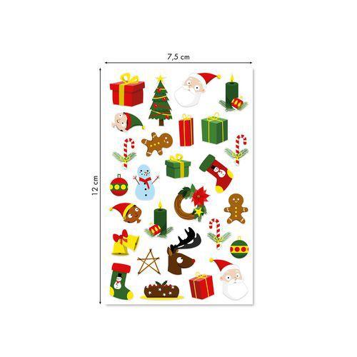 Illustration de : Etui 27 stickers 3d cooky 1 planche noël traditionnel 2 - Maildor