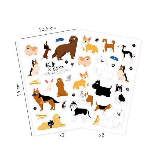 Illustration de : Etui 82 gommettes mimi'stick chiens - Maildor